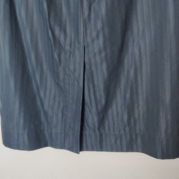 Ewanika Toronto Canada Gray Striped Lagenlook A-Line Midi Skirt Small Minimalist - Picture 6 of 11